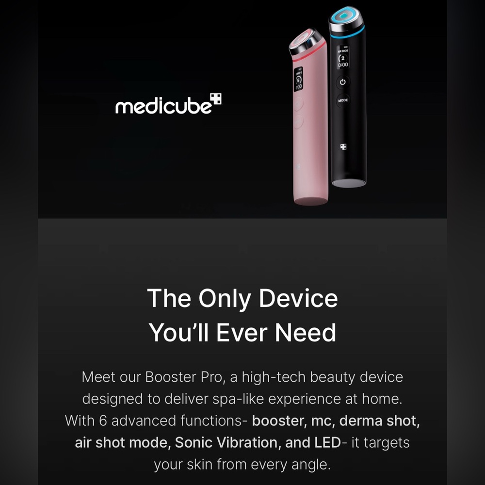 Medicube Booster Pro Holiday Skincare Tool Set Mocha Gift Set Skin Laser - Picture 2 of 16